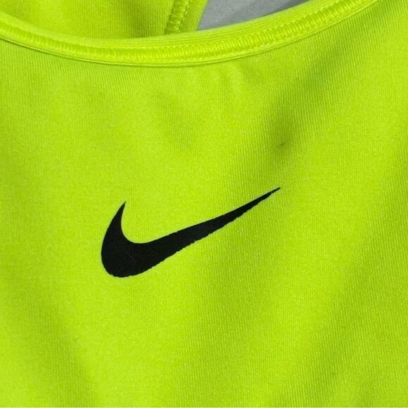Nike Pro | Dri-fit Racerback Neon Yellow Women’s Sports Bra - Picture 10 of 11
